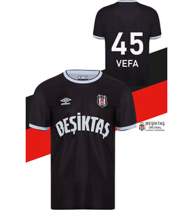 Beşiktaş Orijinal Lisanslı Nostalji Siyah Kişiye Özel Çocuk Forma