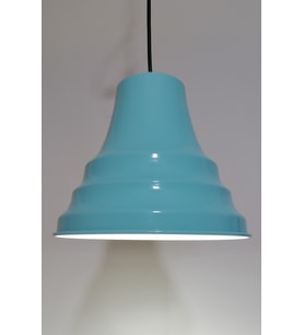  RİOLİGHT RETRO TURKUAZ İÇİ BEYAZ TEKLİ METAL SARKIT ÇAP:23CM  (Siyah)