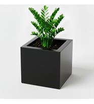KARE FİBER SAKSI 30X30X30 (Siyah)