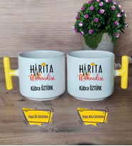 Harita Mühendisi Kupa Bardak T Sarı Kulplu Mühendisler Günü Hediye