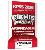 Kpss 2026 Ortaöğretim Önlisans Vatandaşlık 2010-2024 Çıkmış Sorular Yediiklim