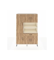 Hyperion Gardrop 10 Raflı Tek Çekmeceli 6 Kapaklı 132x44x195 Aytaşı-Çam