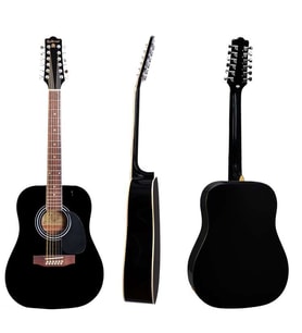 Extreme XA12BK Akustik Gitar (Siyah)  Ihlamur Gövde Kesik Kasa (Cutaway)