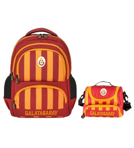 Galatasaray Erkek Çocuk Nakışlı Sırt Çantası ve Beslenme Çantası Seti - 25539