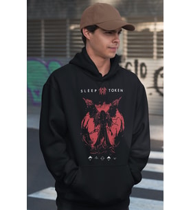 Sleep Token Rock Metal Müzik Grubu Baskılı Unisex Oversize Hoodie