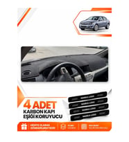 OPEL ASTRA H (2003-2014) Uyumlu Ön Torpido Koruma Kılıfı Halısı - Siyah