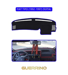 FIAT TIPO 1992-1997 Modellerine Uygun DijitalTORPİDO KORUMA HALISI MAVİ KENAR