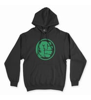 Hulk Yumruk Siyah Kapşonlu Sweatshirt Hoddie