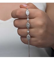 925 Ayar Gümüş Mekik Zirkon Taşlı Kadın Bileklik