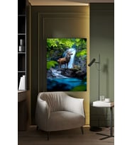 NEHİRE ARKADAŞIYLA GELEN GEĞİK KANVAS TABLO EV DUVAR SALON OFİS DÜKKAN HEDİYELİK DEKARASYON SÜSÜ (Çok Renkli)