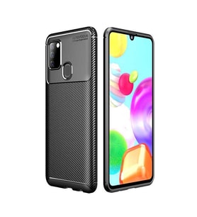 Samsung Galaxy A21S Kılıf Esnek Soft Karbon Tasarım Legion Serisi (Siyah)