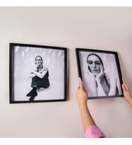 Kişiye Özel Yapışkan Bantlı Sök Tak Kare Çerçeve 30x30 Cm Siyah