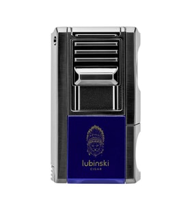 Lubinski Yeni Seri Dahili V-Cutter Delicili ve İğneli Puro Çakmağı Mavi LB-137