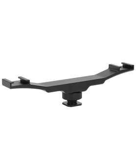 DSLR için Flaş Bracket iki Girişli Flaş, Led, Mikrofon Tutucu