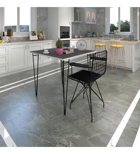 Knsz masa sandalye takımı hem75mazlum grisyh 060*060 klç 1 sandalye syhsyh kolçaklı