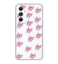 Samsung Galaxy S24 FE Uyumlu Pink Panter Tasarımlı Şeffaf Telefon Kılıfı