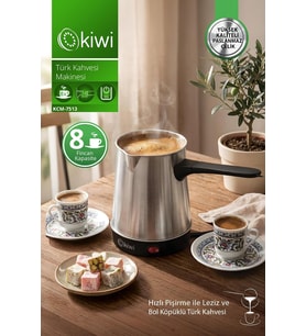 Türk Kahvesi Makinesi 700 ml & 8 Fincan Kapasite & Paslanmaz Çelik