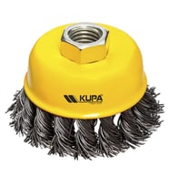 Kupa Çanak Tel Fırça Burgulu 75 mm. (Sarı)