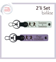 Disiplin ve Gücün Simgesi, Kırmızı Eldivenli, Kişisel Anahtarlık Takımı, Beyaz-Mor Menekşe