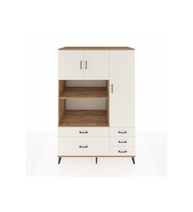 Kronos Dolap 7 Raflı 5 Çekmeceli 3 Kapaklı 132x59x195 Çam-Aytaşı/Aytaşı