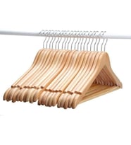 Ahşap Naturel Kıyafet Ve Elbise Askısı 20 Adetaa-olg77712321
