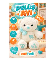3186 Papyonlu Peluş Ayı 30 cm -canrodi