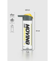 Renga Juno Moving Desen 630 ml Tritan Matara 912088 Füme-Sarı (Füme - Sarı)