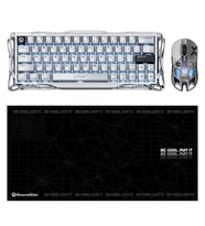 Gravastar V60 Pro Manyetik Kablolu Gaming Klavye, XPro Kablosuz Optik Mouse ve Mousepad Oyuncu Seti, Chrome Silver