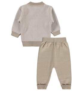 Civil Baby Hırkalı 6-18 Ay Takım - Gri (Bej)
