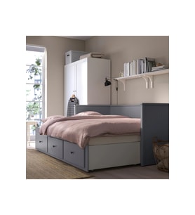 HEMNES DİVAN gri 80x200 cm DİVAN VE SAKLAMA ALANI