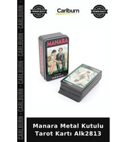 Özel Üretim Fal Kartları Koleksiyon Manara Metal Kutulu Tarot Kartı Alk2813