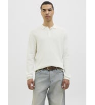 JJEGEORGE KNIT POLO LS SN (Beyaz)