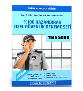 %100 Kazandıran Özel Güvenlik Deneme Seti (1125 Soru)