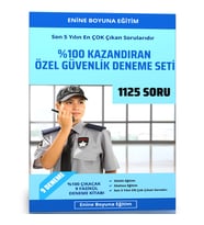 %100 Kazandıran Özel Güvenlik Deneme Seti (1125 Soru)