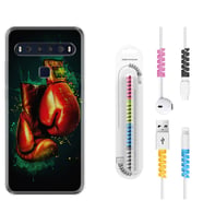 TCL 10L 10 Plus 10SE 20E 20SE 30SE L7 Kılıf Kablo Koruma Spiral Silikon Boks Eldiveni 1763