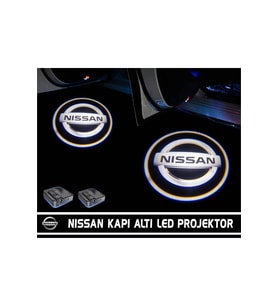 Nissan Araçlar Için Pilli Yapıştırmalı Kapı Altı Led Logo
