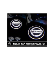Nissan Araçlar Için Pilli Yapıştırmalı Kapı Altı Led Logo