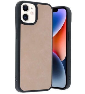 iPhone 11 Kılıf Aras Deri Kapak - Pudra