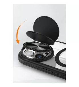 İphone 15 Pro Max Kılıf Teleskop Lens Magsafe Silikon Kapak - Siyah