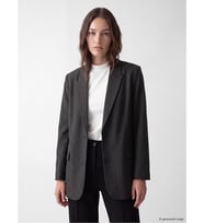 LCW Modest Antrasit Loose Fit Kadın Blazer Ceket