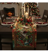 Dijital Baskılı Runner Örtüsü Christmas 40x140 cm