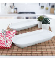 Keramika Beyaz Noyan Kayık Tabak 2 Adet 26 Cm
