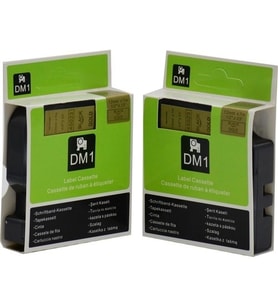 Dymo 45023 Altın Üzerine Siyah Muadil Etiket