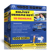Ehliyet Deneme Seti (10 Deneme – 1000 Soru)
