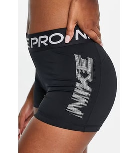Nike Pro Training Dri Fit Graphic 3 inch Booty Shorts Kadın 8cm Antrenman Şortu Siyah