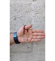 Rd Ekoavm 7*10 mm Zaza Tesbih Akrilik Yapım Kırmızı-Siyah (Sarı)