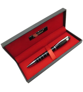 Signator® T448 Siyah Krom Tükenmez Kalem  İsme Özel Kalem  Hediyelik Kalem (Karışık)