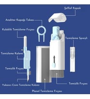 7'si 1 arada Elektronik Temizleyici Seti, Bilgisayar Kulaklık Temizleme Fırçası, Klavye Temizleyici, Monitör, Cep Telefonu, Bluetooth, Kulaklık, Lego, Airpods, Dizüstü Bilgisayar Kamera Lensi