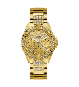 Guess GUW1156L2 Çelik Kasa Çelik Kordonlu Kadın Kol Saati (Sarı)