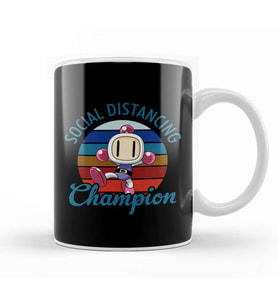 Bomberman Social Distancing Champion Tasse Kupa Bardak Porselen
